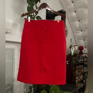 Banana Republic Tall size Red Pencil Skirt